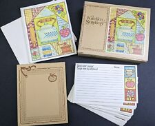 VTG Current Kitchen Stitchery Recipe Cards Memo Pad Note Card Envelopes NOS  picture