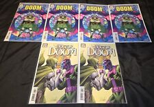 (LOT OF 6) DOOM #1 GREEN REGULAR COVER HICKMAN ONE SHOT & DOOM #6 KANG COVER picture