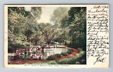 Omaha NE-Nebraska, Picnic in Hanscom Park, c1904 Antique Vintage Postcard picture