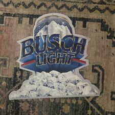 Vintage 1990 Busch Light Beer Embossed Tin Tacker Sign 23”x22” Rare picture