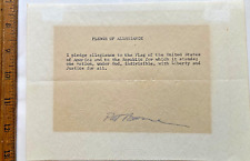 ca. 1960's/70's Pat Boone Autograph on Pledge of Allegiance. picture