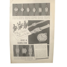 Vintage 1937 Hamilton Watch Merry Christmas Ad Advertisement picture