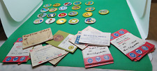 BSA Boy Scouts lot vintage merit badge cards patch 1980s era Indiana troop picture