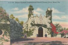 C1940s Unique Plymouth Congregational Church, Coconut Grove, Miami, Fla. a814 picture