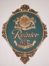 Vtg Rainier Ale Beer Sign Ornate Rare Bar Pub Mancave Brewery Lounge Wall Decor picture