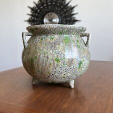 ✨Vintage Mid Century Modern Green And Grey Lava Style Plant Pot Planter picture