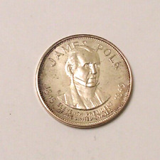 Vintage Franklin Mint Presidental Coin Sterling Silver James K Polk Regular Size picture