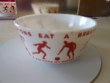 c1937 Wheaties Cereal White Glass Cereal Bowl Eat A Breakfast of Champions, Chip picture