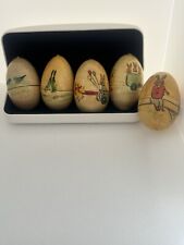 5 Vintage German Paper Mache Easter Eggs picture