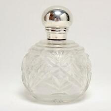 Cut Glass Sterling Silver Top Vanity Jar London 1897 Antique picture