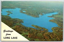 Vintage Postcard - Greetings from Long Lake - Washburn County Wisconsin - WI picture