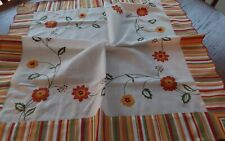 BEAUTIFUL EMBROIDERED TABLE CLOTH WITH SEWN BORDER picture