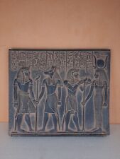 RARE ANTIQUE ANCIENT EGYPTIAN Stela God Anubis Goddess Isis Heavy Stone Bc picture