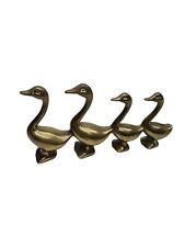 Vintage Brass Geese 4 In A Row B57 picture