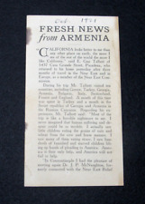 Armenian Genocide Near East Relief Brochure 1921 