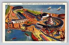 Chicago IL-Illinois, International Expo, Playground, Antique Vintage Postcard picture