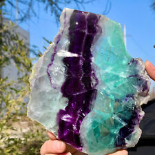 1.46LB Natural beautiful Rainbow Fluorite Crystal Rough stone specimens cure picture