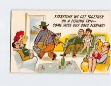 Postcard Everytime We Get Together on a Fishing Trip Humor Comic Card picture