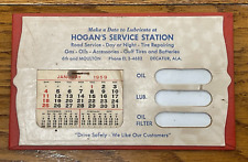Vintage Advertising Calendar Hogan's Service Station Decatur Alabama Automobile picture