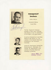 FATHER THEODORE M. HESBURGH - PROGRAM SIGNED CIRCA 1971 picture