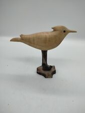 Harry Hamby Signed Folk Art Hand Carved Wooden Blue Jay Bird Vintage MCM picture