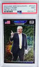 2023 Leaf Pro Set Exclusives Donald Trump Black Refractor /49 Card PSA 9 Mint picture