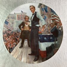THE LINCOLN-DOUGLAS DEBATES Plate Lincoln, Man of America Abraham Abe #3 History picture