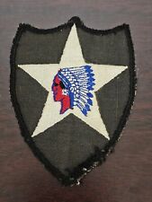 WWII US Army 2nd Infantry Division Twill Cut Edge Patch Set L@@K picture