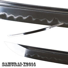 Sharp T10 Carbon Steel Clay Tempered Japanese Samurai Sword Wakizashi Blade picture