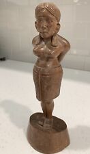 Vintage Hand Carved Wood African Tribal Female picture