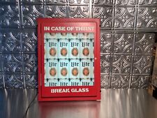 Vtg Rare Emergency Miller Light “In Case Of Thirst Break Glass” 15x21 Neon Sign picture