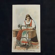 Victorian Singer Mfg. 1894 Costumes Of The World Trade Cards Wurtemburg picture