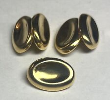 NEW SET OF 5 AUTHENTIC GUCCI GOLD TONE OVAL REPLACEMENT BUTTONS SMOOTH 20 MM picture