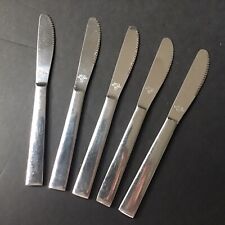Delta Air Lines Knives  - Set Of 5 - Vintage Stainless Silverware Flatware picture