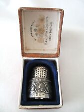 Antique,SILVER Thimble,DIAMOND JUBILEE QUEEN VICTORIA 1837-1897,ORIG. BOX picture
