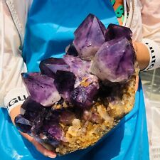 4080g HUGE Natural Purple Quartz Crystal Cluster Rough Specimen Healing 949 picture