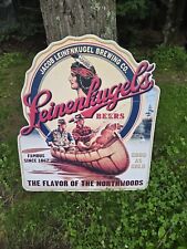 Vintage  Leinenkugel's Tin Tacker Beer Advertising Sign The Flavor Of The... picture