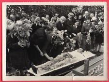 LATVIA LETTLAND Funeral Ceremony at the Cemetery VINTAGE PHOTO 160 picture