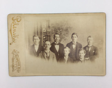 CHICAGO IL Victorian 1890s Horizontal 7 men Group Cabinet Card NICE picture