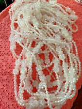 Vintage Christmas Garland Plastic Iridescent Beads 48 Ft made of shorter garland picture