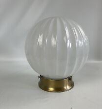 Mid century Modern white glass round globe Ceiling, Light Fixture ￼ picture