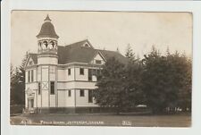 Jefferson Oregon RPPC 1899 Public School view Real Photo Postcard OR 1917 POSTED picture