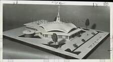 1964 Press Photo Architect's Model of Holy Cross Church, Morgan City - nod13214 picture