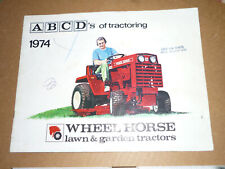 2 Original 1974 Brochures Wheel Horse Lawn and Garden Tractors & 1974 attachment picture