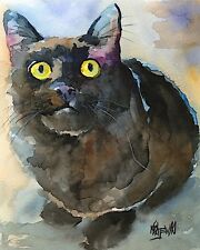 Black Cat Gifts | Cat Art Print from Painting | Poster, Picture, Mom, Dad 11x14 picture