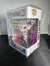 Jay Goede Mewtwo Signed Funko Pop, Quote and Sketch Blacklight Pens COA picture