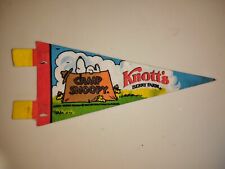 Knott's Berry Farm Peanuts Camp Snoopy Banner Flag Pennant Schulz, 1980s, Rare picture