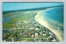 Wells Beach ME-Maine, Aerial Of Town Area, Antique, Vintage c1958 Postcard picture
