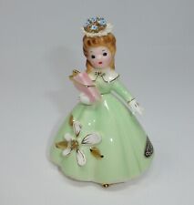 Vintage Josef Original Little Guest Series Girl In Green with Present Figurine picture