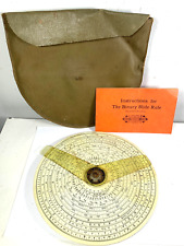 VTG BINARY CIRCULAR SLIDE RULE 1931 DRAFTING TOOL POUCH MANUAL picture